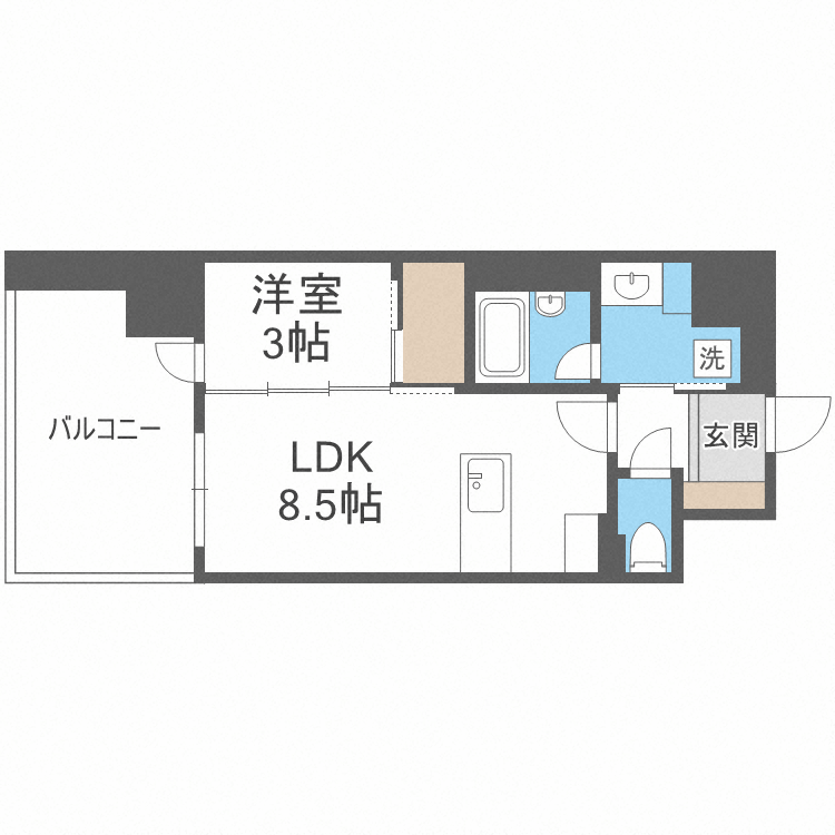 Ｊ．ＧＲＡＮ　Ｃｏｕｒｔ京町堀の間取り