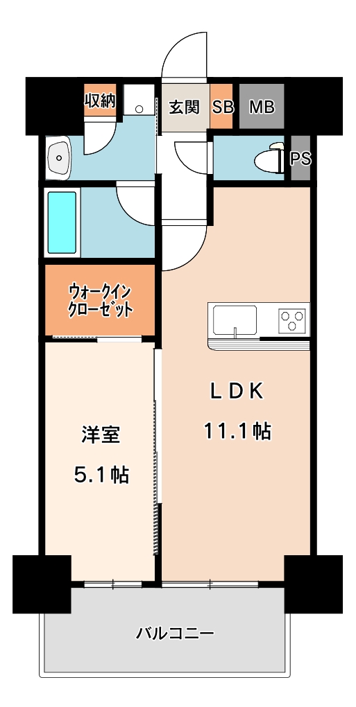 esteOeste難波元町の間取り