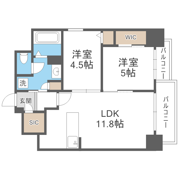 ルフォンプログレ新町の間取り画像