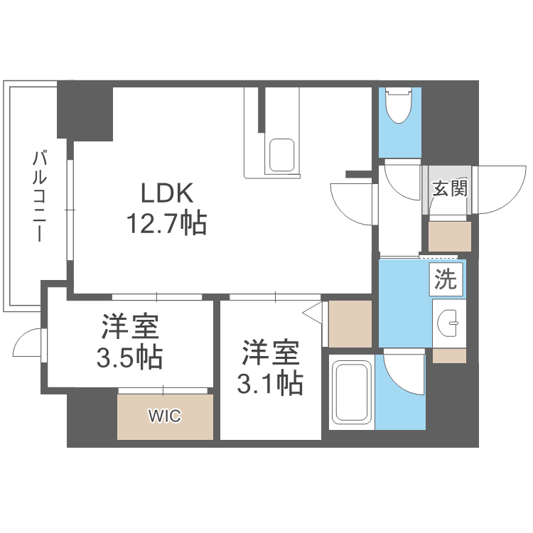 コンフォリア・リヴ北浜高麗橋の間取り画像