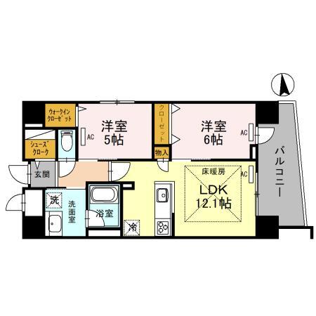 ＩＢＣ　Ｒｅｓｉｄｅｎｃｅ　Ｗｅｓｔの間取り画像