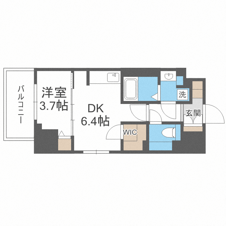 ジオエント新町の間取り画像